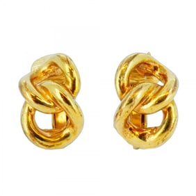 Christian Dior Earrings, GP Plated Gold, Women's