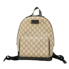 Gucci Backpack/Daypack GG Supreme 429020 Beige Black Women's P1670076