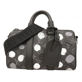 Louis Vuitton Monogram Eclipse Handbag with Yayoi Kusama Keepall Bandouliere 25 M46406 Black 2-Way