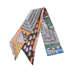 Hermes Hermès Pantin City Twilly Silk Scarf for Women in Multicolor