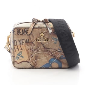 Vivienne Westwood MELIH CAMERA BAG Shoulder Bag, Coated Canvas, Women's, Brown, Multicolor,