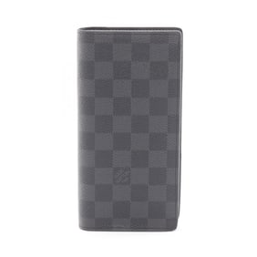 Louis Vuitton Portefeuille Brazza Bifold Long Wallet in Damier Graphite Leather, Men's, Black,