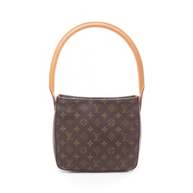 Louis Vuitton Looping MM Shoulder Bag, Coated Canvas and Leather, Monogram, Women's, Brown, M51146
