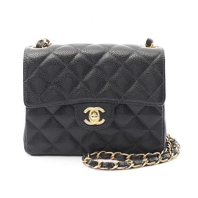 CHANEL Mini Matelasse Shoulder Bag in Calfskin Leather (Cowhide) for Women, Black