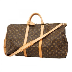Louis Vuitton Monogram Keepall Bandouliere 60 Boston Bag M41412 Brown Men's and Women's