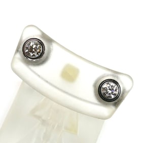 CARTIER 18KWG White Gold D'Amour MM Earrings B8041400 with Diamonds, 2.1g, Women's