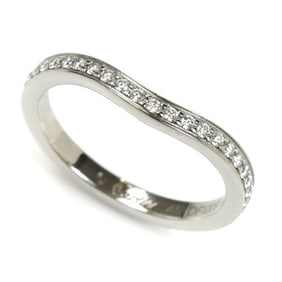 CARTIER Pt950 Platinum Ballerina Wedding Semi-Pavé Setting Ring B4093045 with Diamonds, Size 5,