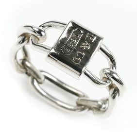 TIFFANY & Co. Tiffany 1837 Small Double Lock Ring in Ag925, Size 15, 5.5g, Women's