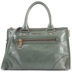 Miu Miu Miu Vitello Shine Handbag RL0043 Leather Green Women's Shoulder Bag MIU
