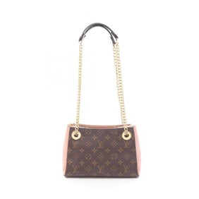 Louis Vuitton Surenne BB Shoulder Bag, Coated Canvas and Leather, Monogram, Women's, Brown Pink,
