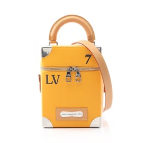 Louis Vuitton Vertical Box Trunk Handbag, Leather, Men's and Women's, Yellow Black, M59666