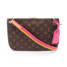 Louis Vuitton Loretta Shoulder Bag, Coated Canvas and Leather, Monogram, Women's, Brown Pink, View