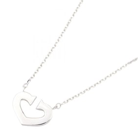 Cartier C Heart Necklace in 18K White Gold (Silver) for Women