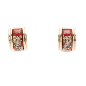 Hermes Hermès enamel earrings in gold-plated for women multicolored gold.