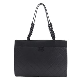 CHANEL Large Tote Bag Matelasse AS2304 Leather x Grained Calfskin Black A5 Type Shopping Women's
