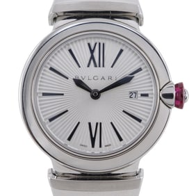 BVLGARI Le Chair Watch LU28S/LU28C6S Stainless Steel Quartz Analog Display Women's