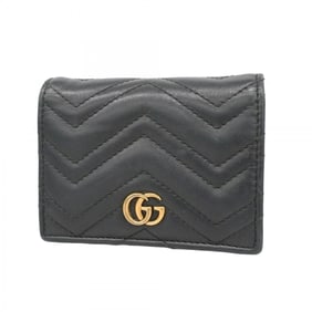 Gucci GG Marmont Wallet 466492 Leather Black Women's