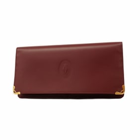 Cartier Must Long Wallet Leather Bordeaux Men's Women's