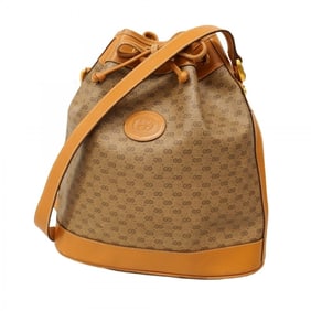 Gucci Micro GG 001 86 0533 Shoulder Bag in Brown Leather for Women