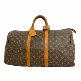 Louis Vuitton Monogram Keepall 50 Boston Bag M41426 Brown Men's and Women's