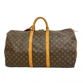 Louis Vuitton Monogram Keepall 55 Boston Bag M41424 Brown Men's/Women's P1595047