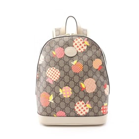 Gucci Les Pommes Apple & Heart GG Supreme Backpack, Coated Canvas and Leather, Women's, Beige,