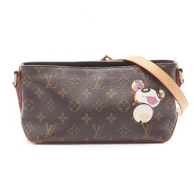 Louis Vuitton Trotter Shoulder Bag, Coated Canvas and Leather, Monogram Panda, Women's, Brown
