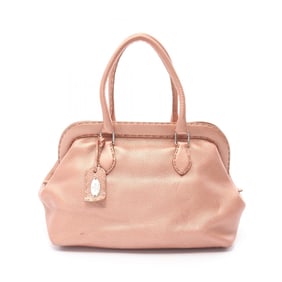 Fendi Selleria Doctor's Bag, Leather Handbag, Women's, Pink, 8BN076