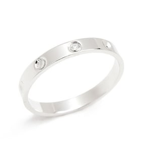 Louis Vuitton Men's Alliance Empreinte Ring with 1 Diamond, Size 70 (approx. 29), Platinum, Q9F01F