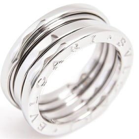 BVLGARI Men's B-ZERO1 Ring, Size 55, White Gold, 750WG