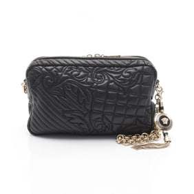 Gianni Versace shoulder bag, leather, women's, black