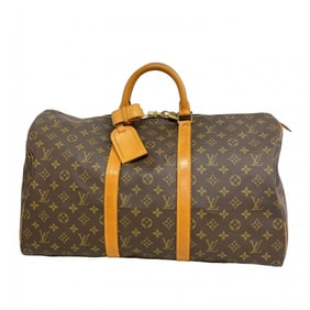 Louis Vuitton Monogram Keepall 50 Boston Bag M41426 Brown Men's and Women's
