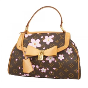 Louis Vuitton Monogram Cherry Blossom Sac Retro PM Handbag M92012 Maroon Women's