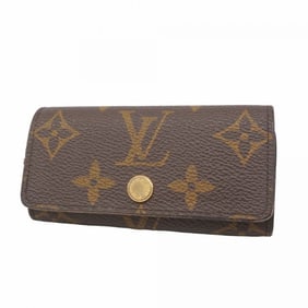 Louis Vuitton Monogram Multicle 4 Key Case M81939 Brown/Blue Women's