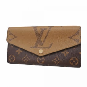 Louis Vuitton Monogram Giant Reverse Long Wallet, Portefeuille Sarah M80726, Brown, Women's