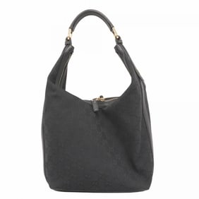 Gucci GG Canvas Shoulder Bag 001 4288 Black Champagne Women's