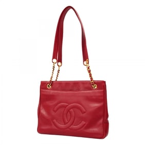 Chanel Shoulder Bag Caviar Skin Bordeaux Women's