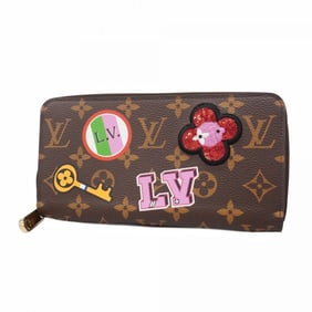 Louis Vuitton Monogram Patches Zippy Wallet M63392 Brown Women's Long