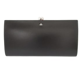 Vivienne Westwood Orb Pattern Leather Black Clasp Long Wallet 1656