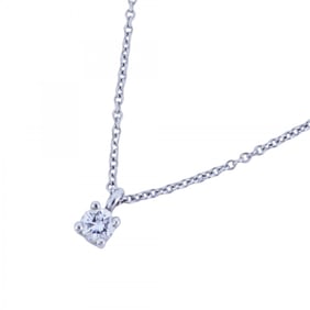 Tiffany necklace solitaire 1PD Pt950 platinum diamond ladies