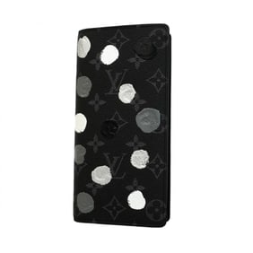 Louis Vuitton Monogram Eclipse Long Wallet with Yayoi Kusama Design, Portefeuille Brazza M81932,