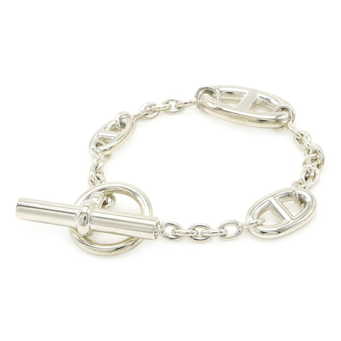HERMES Chaine d'Ancre Farandole Bracelet Chain in Ag925, SV925 Silver, #SH Short Size: --- Catalog ---Category: SizeLength: 14.5cm / 5.7''Category: DesignType: Charm braceletColor: SilverGender: WomenMaterial: Silver 925Category: GeneralBrand: Hermes--- Item List ---Section: ConditionRa
