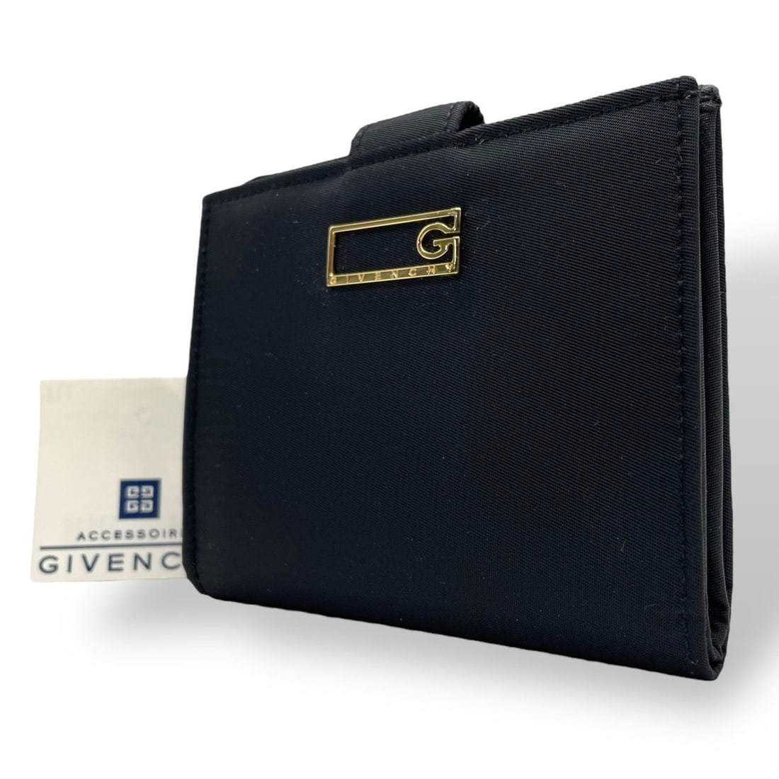 Givenchy GIVENCHY Bi-fold Wallet, Nylon, G Logo, Black, Gold Hardware, Size 6: --- Catalog ---Category: SizeSize (HxWxD): 9.5cm x 11cm x 2cm / 3.74'' x 4.33'' x 0.78''Category: DesignType: Wallet (bi-fold)Color: BlackGender: WomenMaterial: Nylon Category: GeneralBrand: GivenchyC