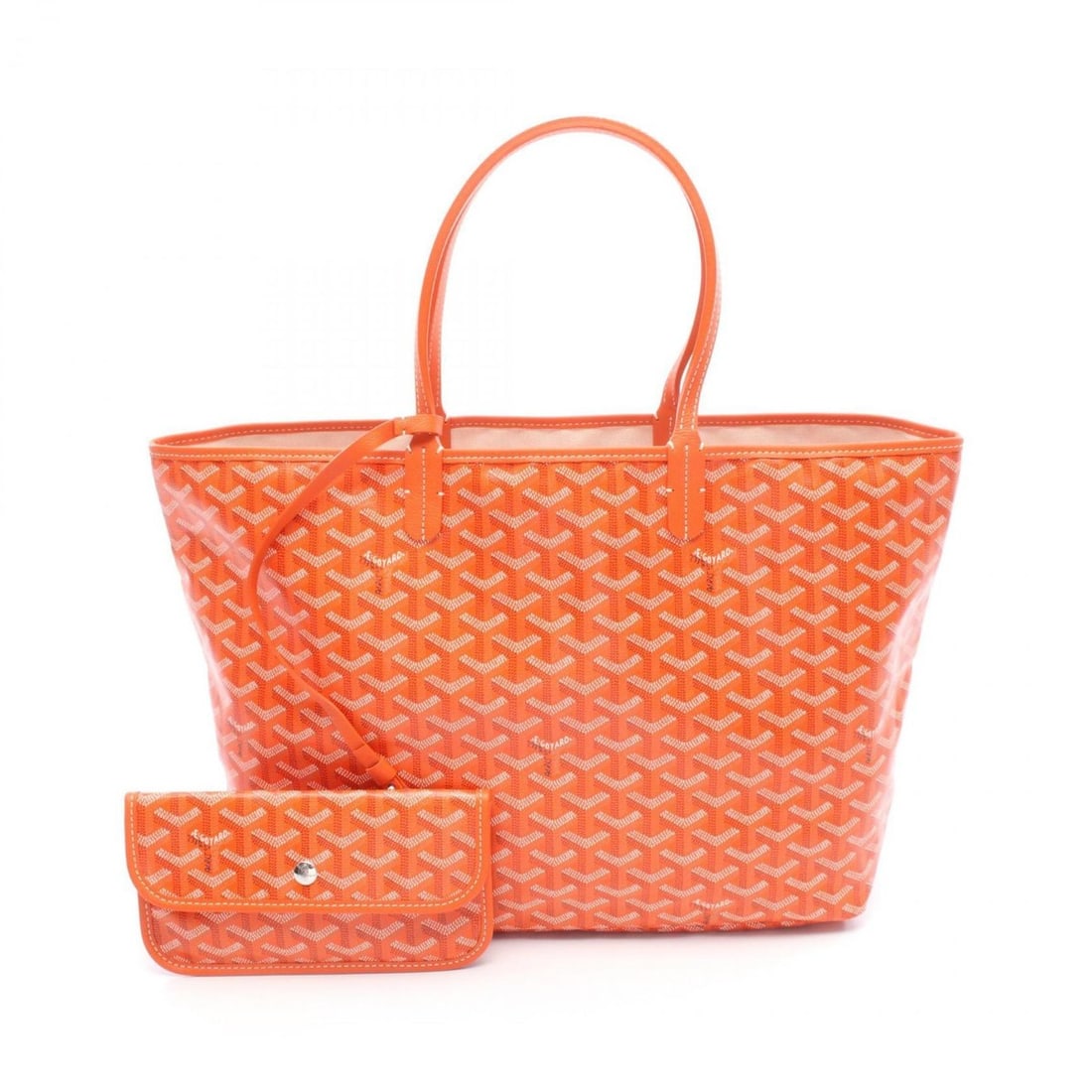 Goyard Saint Louis PM Tote Bag, Coated Canvas, Women's, Orange, White, Multicolor (1 of 20)