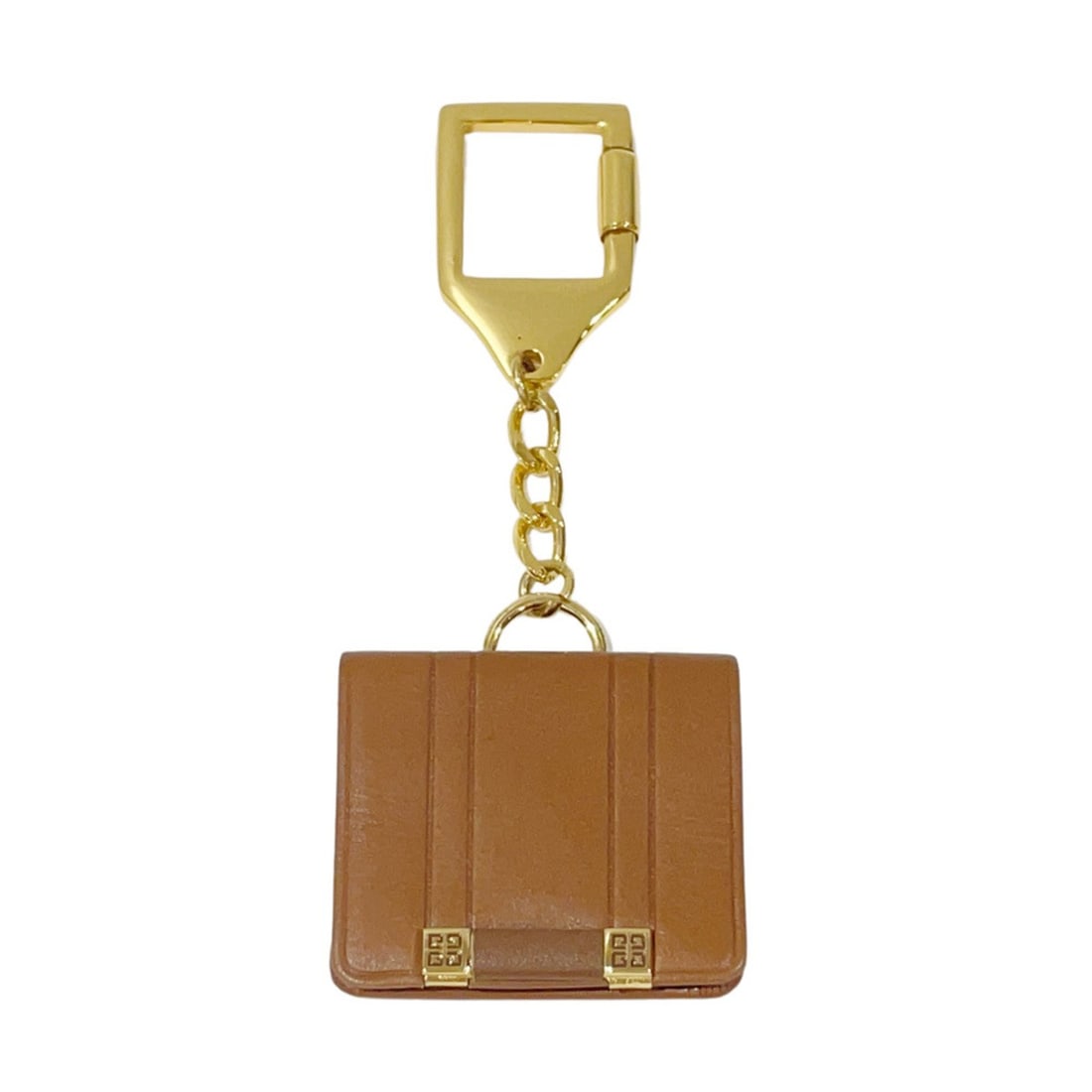 Givenchy Keychain Keyring Bag-shaped Miniature Wallet/Coin Case Accessory Vintage Brown 20490185: --- Catalog ---Category: SizeSize (HxWxD): 6.2cm x 10cm / 2.44'' x 3.93''Category: DesignType: KeyringColor: BrownGender: Women,MenSeason: VintageMaterial: Leather, MetalCategory: GeneralBrand: Givenc