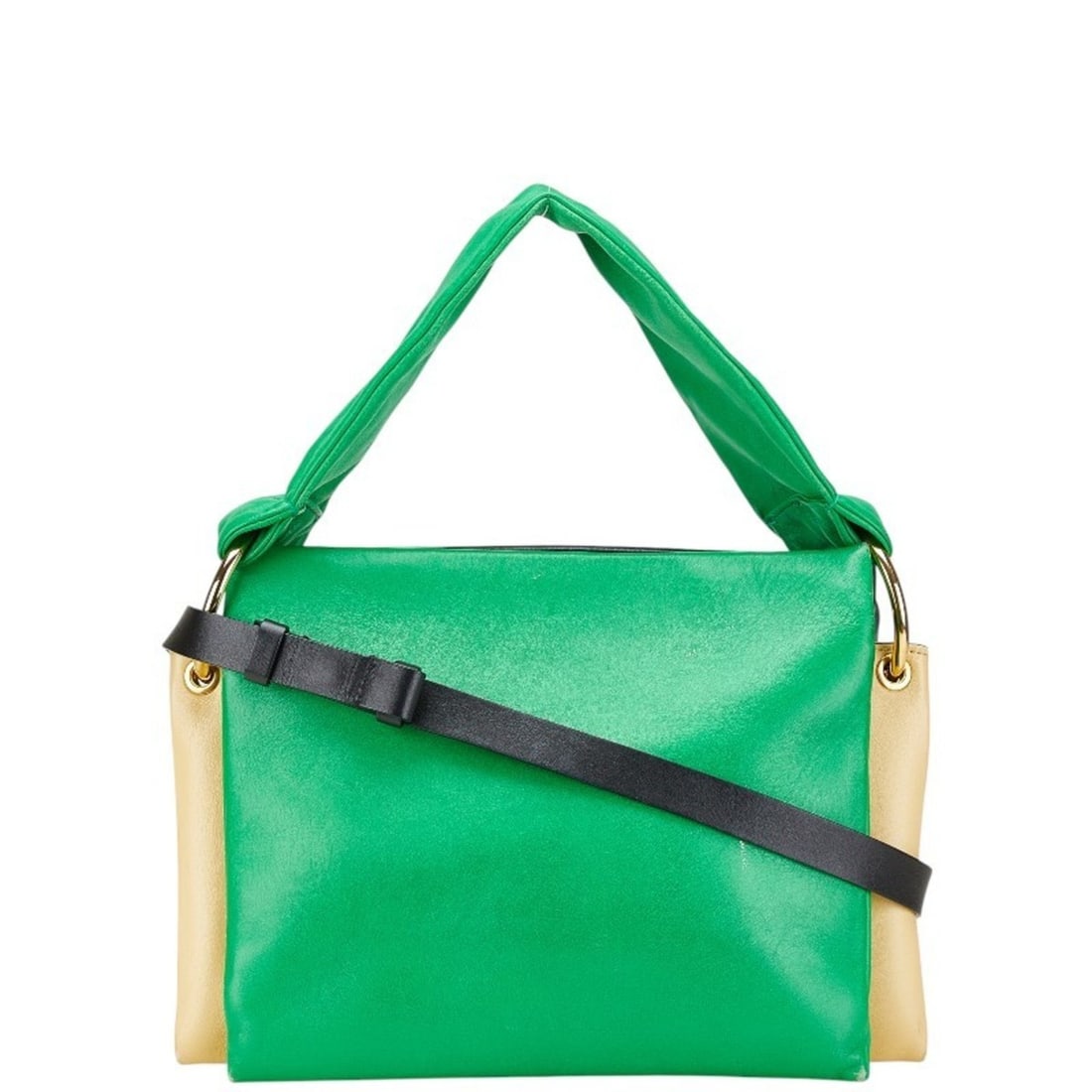 Marni handbag shoulder bag green black yellow leather women's MARNI: --- Catalog ---Category: SizeSize (HxWxD): 22cm x 30cm x 3cm / 8.66'' x 11.81'' x 1.18''Category: DesignType: Handbag, Shoulder bagColor: Black, Green, YellowGender: WomenMaterial: Leather Category: G