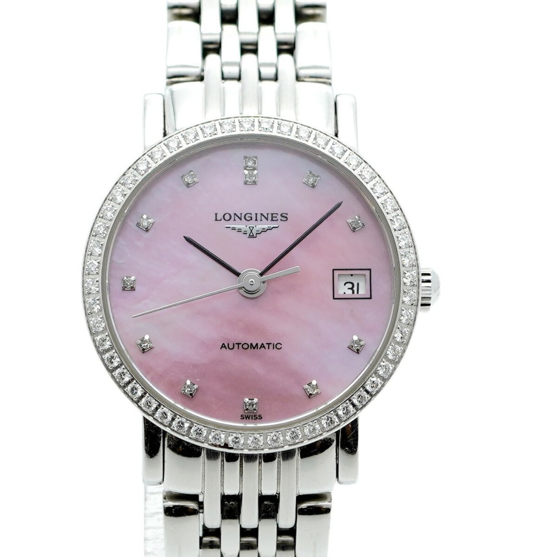 Longines L4.309.0 Pink Dial Women's Watch: --- Catalog ---Category: SizeWrist Size: 14cm / 5.51''Case Diameter: 25.3mm / 1''Category: DesignType: WristwatchGender: WomenColor (Dial): Pink shellMaterial (Band): Stainless steelCategory: GeneralM