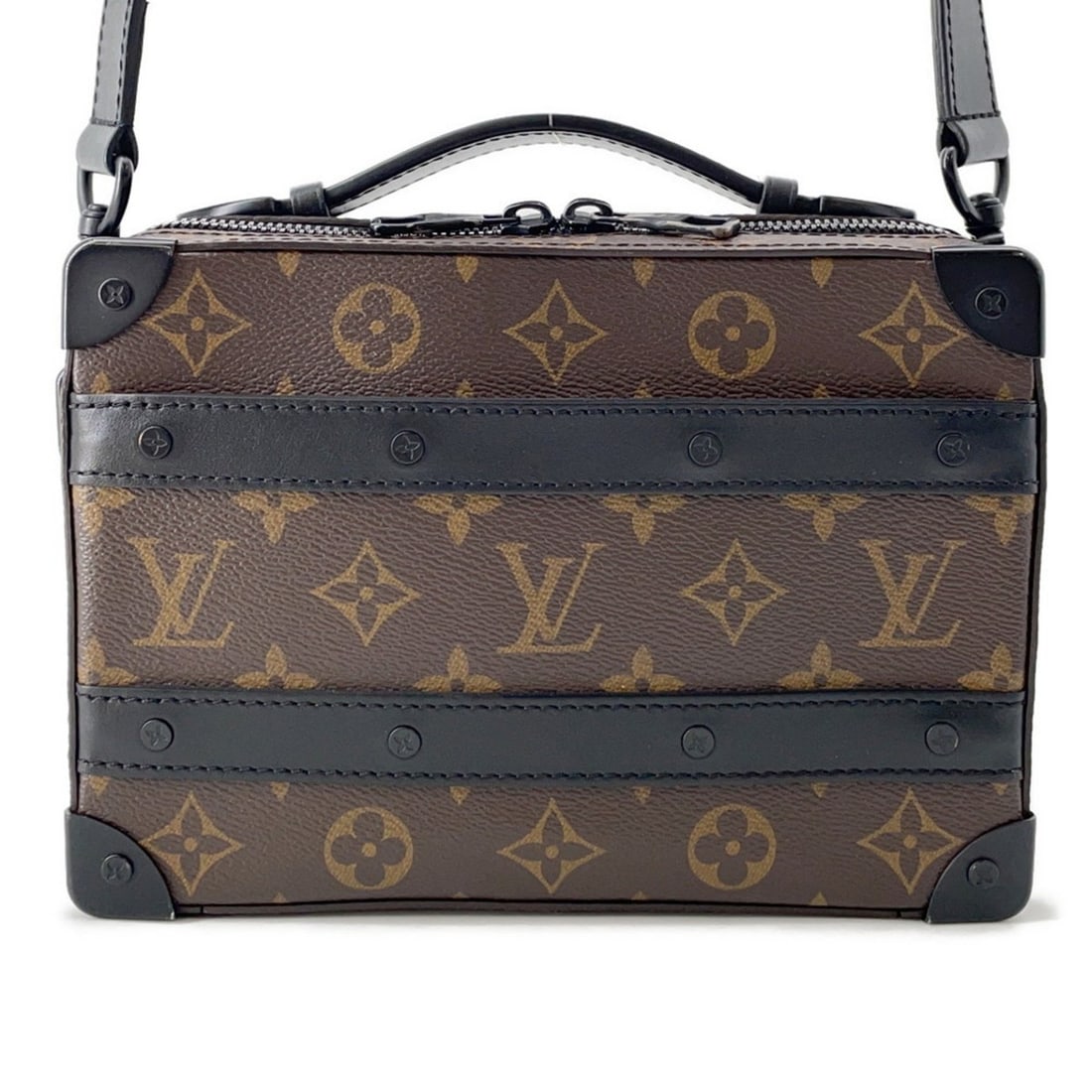 Louis Vuitton Monogram Macassar Shoulder Bag with Handle and Soft Trunk M45935 LOUIS VUITTON Black: --- Catalog ---Category: SizeSize (HxWxD): 15cm x 21.5cm x 6.5cm / 5.9'' x 8.46'' x 2.55''Category: DesignType: Shoulder bagColor: Black, Monogram Macassar, NoirGender: Women,MenMaterial: Monogram Cat
