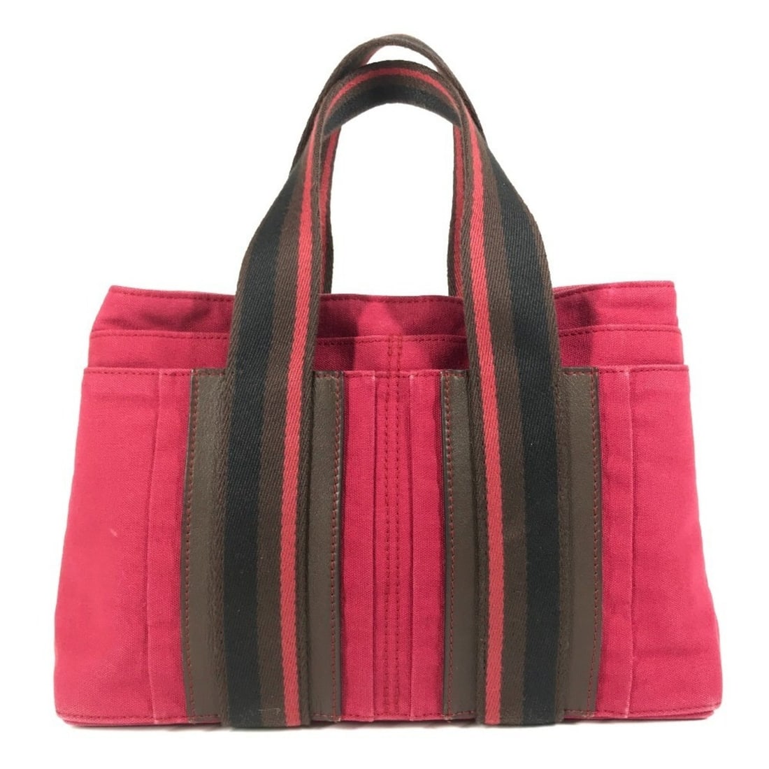 HERMES Troca Horizontal PM Handbag/Tote Bag, Cotton, Red, for Men and Women (1 of 18)