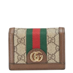 Gucci Ophidia GG Supreme Bifold Wallet 523155 Brown Leather Women's GUCCI